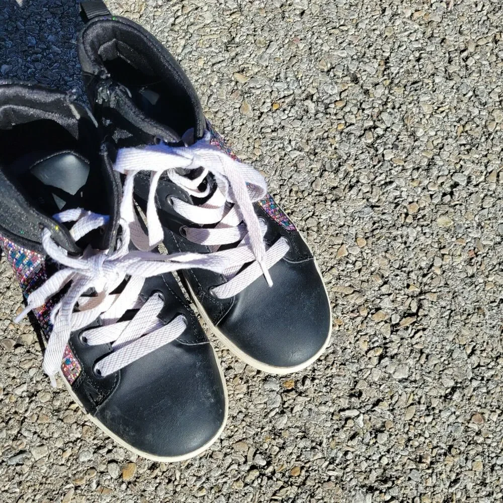 Skechers Shoes Girls 3 Sparkle Sneakers Shoes Purple Pink Blue Black Jewel‎ Lace